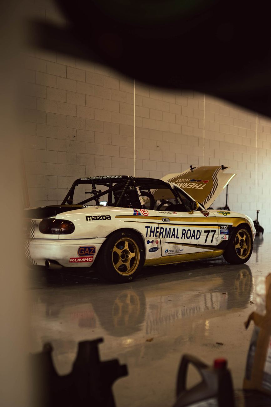 Number 77 waiting in the garage