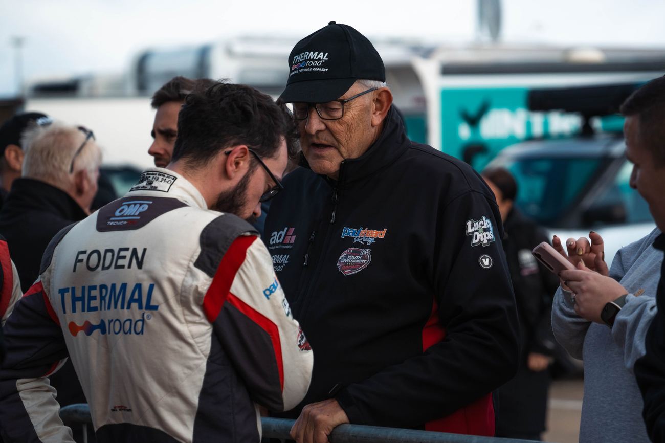 The debrief after the race