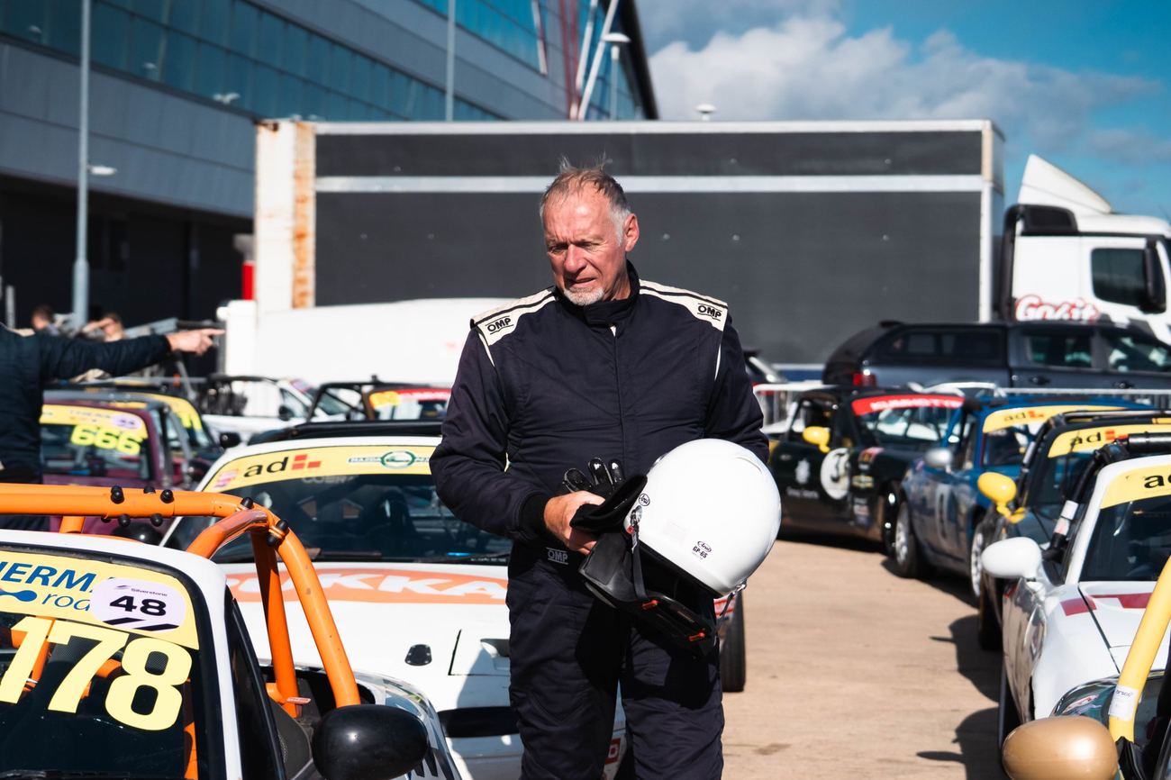 Drivers and crews on the grid at Silverstone
